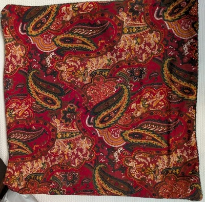 Ralph Lauren Kissenbezug rot Paisley 24 x 24 - Bild 1 von 4