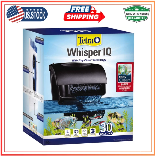 Tetra Whisper IQ Power Filter 175 GPH with Stay Clean Technology 30 Gallons NEW - Image 1 of 4