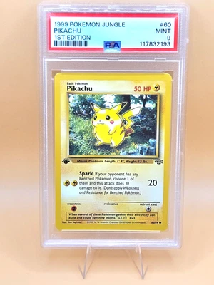 Pokemon Card 60/64 Pikachu 1st Edition Jungle English - PSA 9 NEW CERT - Image 1 of 2