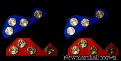 2013 2014 P+D Presidential Dollars ~ In Original Mint Strips from Mint Set Cover