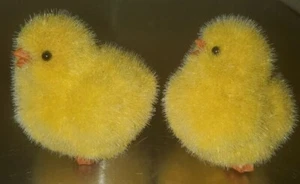 Flocked Baby Chicks 3" X 2" Buy 1 OR Save Buy Two - Picture 1 of 3
