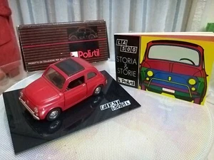 Modellino Fiat 500 L Polistil rossa, modellino scala 1:25 scatola + libretto  - Imagen 1 de 12