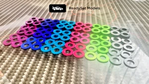 12pcs RC Car M3 Mixed  0.5x4 1x4 2x4mm Washer, Spacer Shim Set,, Aluminium  - UK - Picture 1 of 1