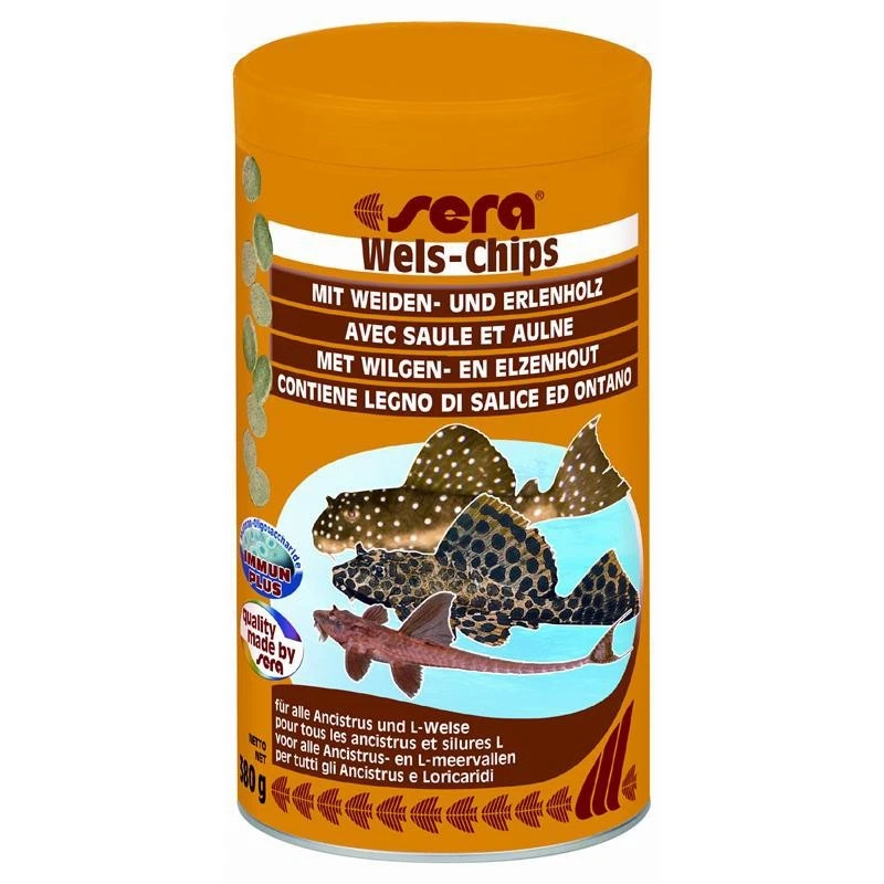 sera Wels-Chips | 1000 ml Fischfutter für Welse