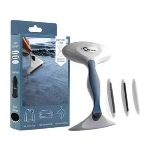 Fabric Shaver with Lint Brush Sweater Fuzz Remover Plastic White 7.5" Height - Picture 1 of 10