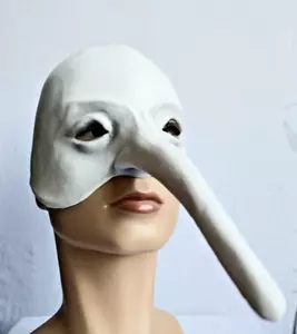 Máscara facial de látex suave nariz larga para hombre cosplay - Imagen 1 de 5