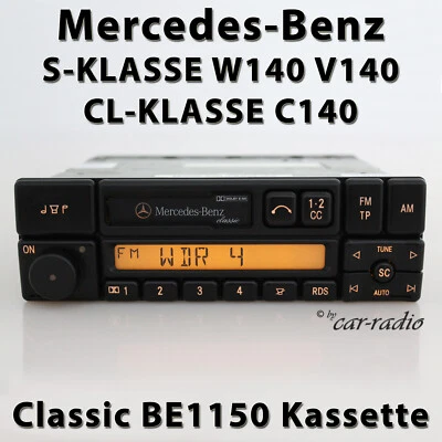 Original Mercedes W140 Radio Classic BE1150 Kassette S-Klasse C140 CL-Klasse - Bild 1 von 4