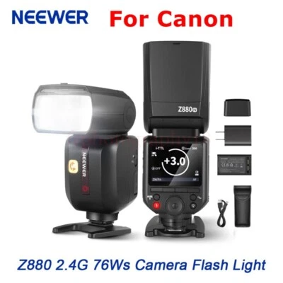 NEEWER Z880 2.4G i-TTL 76Ws Camera Flash Light HSS 1/8000s Speed fr Canon Z880-C - Image 1 of 4