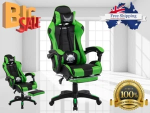 Gaming Chair Office Executive Racing Seat PU Leather Computer Footrest, TENGU - Picture 1 of 10