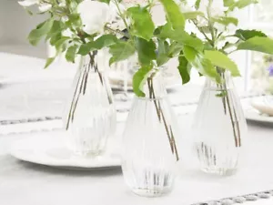 BUD FLOWER VASE GLASS VINTAGE ANTIQUE WEDDING HERB PARTY HOME DECOR SUMMER - Picture 1 of 8