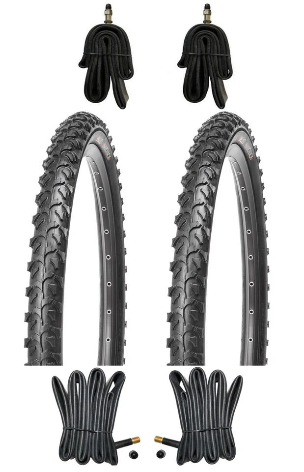 2x 24 Zoll MTB Reifen 24x1.95 KUJO 53-507 Schläuche auswählbar AV - DV - Bild 1 von 3