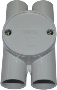 20mm H Way Entry Tangential Shallow Round PVC Conduit Junction Box - Picture 1 of 1