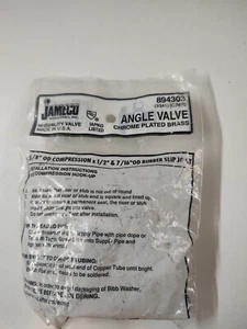 Jameco 5/8" OD compression x 1/2 & 7/16 rubber slip joint Angle Valve 894203 - Picture 1 of 5