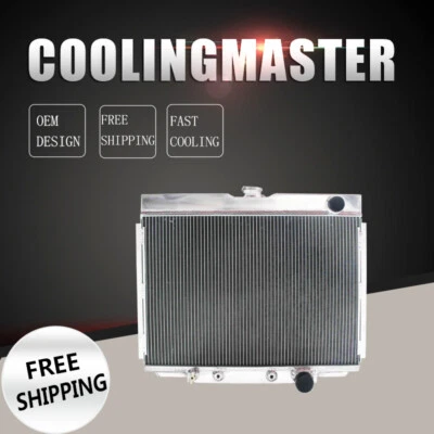 3Row Fit Ford 1967-1970 Mustang Mercury Cougar XR-7 V8 AT 52mm Aluminum Radiator - Image 1 of 4