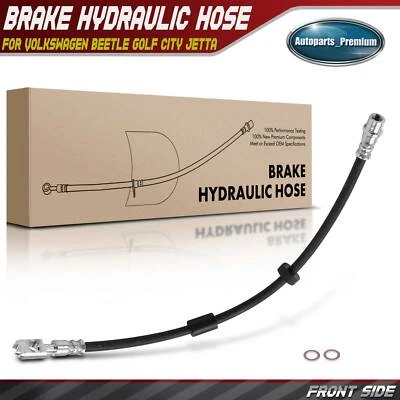 Front Side Brake Hydraulic Hose for Volkswagen Beetle Golf City Jetta 1J0611701N - Imagem 1 de 4