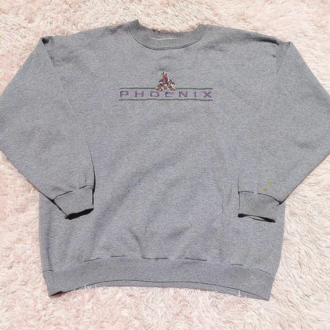 Vintage NHL Grey Phoenix Coyotes Crewneck Sweatshirt Cover