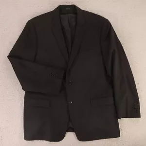 Versace Jacket XL Black Worsted Wool Twill Blazer Sport Coat Nordstrom 46R - Picture 1 of 16