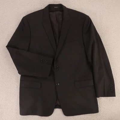 Versace Jacket XL Black Worsted Wool Serge Twill Blazer Sport Coat Nordstrom 46R - Image 1 of 4