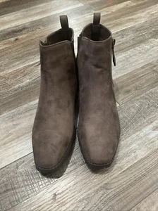 Women’s Brown Ankle Boots Size 9 Brand New Double Zippers - Picture 1 of 4
