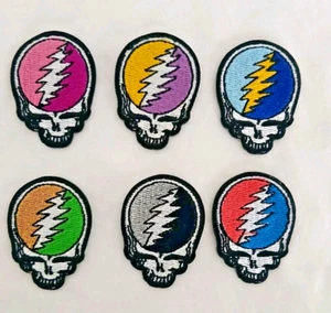 Grateful Dead Steal Your Face Patch Set 6 Stck. 1,5" x 1,5" Bestickt Patch Set - Bild 1 von 3