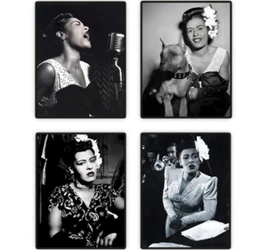 Billie Holiday Lady Day Female Jazz Singer Music Black History Wall Art 4 Prints - Picture 1 of 6