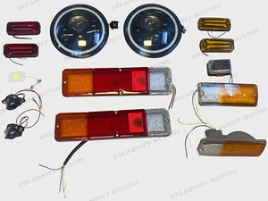 Suzuki Samurai Sierra Jimny Complete Led Light Set With Led Headlight Tail Light - Picture 1 of 9