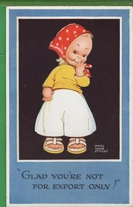 Vintage Valentine's Mabel L Attwell Postcard Glad You're Not Export Only!  993 - Foto 1 di 4