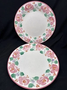 Franciscan Desert Rose (2) Speiseteller Made in England 11,5" Vintage Paar MCM - Bild 1 von 24