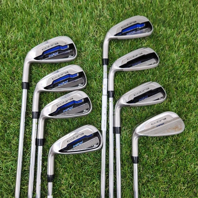 LEFTY 2016 COBRA KING MAX IRON SET 4-PW,GW REGULAR COBRA STEEL GOOD - Image 1 of 4