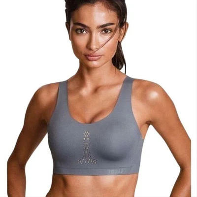 Victoria's Secret Womens 32DDD Grey Victoria Sport Angel Maxi Sports Bra Eyelet - Image 1 of 4