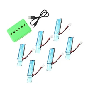 6 STÜCK 3,7 V 520 MAh 30 C Verbesserter Li-Po- mit USB-LadegeräT für X3990 - Bild 1 von 8