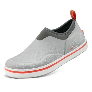 HISEA Men Low-Cut Deck Boot Waterproof Rain Boot Fishing Sailing Shoe Gray-US 11 - Picture 1 of 12