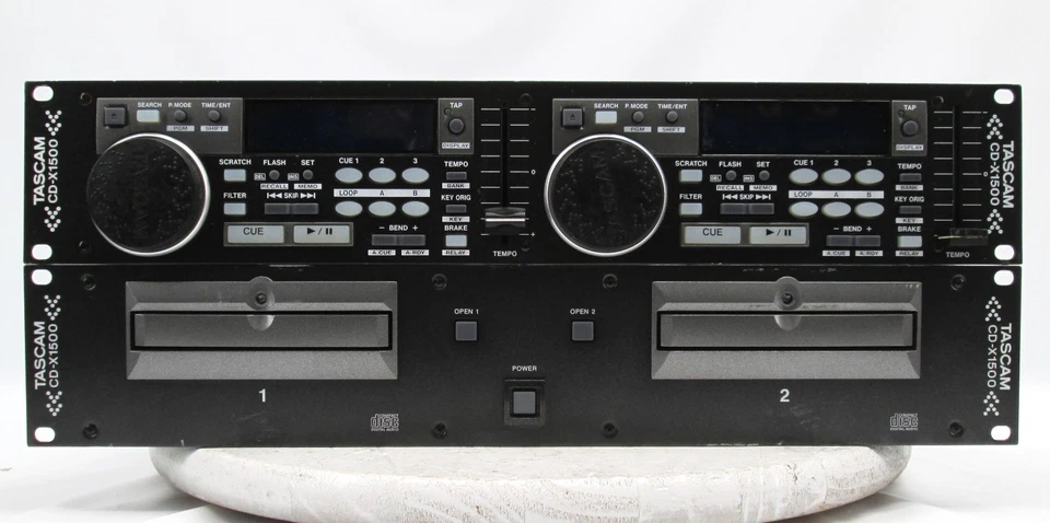 Tascam CD-X1500 Rack Mount Dual CD Player w/ Remote Unit - Image 1 of 3