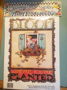 Mary Engelbreit Daisy Kingdom '84 Bügelbild Transfer Bloom Where You’re Plant NOS - Bild 1 von 5