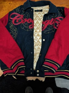 Coogi Men's 4x Blue Red Gold Full Zip Jacket - Picture 1 of 4