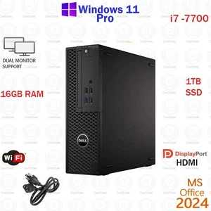 Dell Precision 3420 i7-7700 32GB 1TB SSD Desktop HDMI PC Computer Win11 Office24 - Picture 1 of 5
