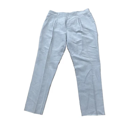 Pantalones plisados Theyskens' Theory lino seda 10 44 azul claro playa hada boho Foto 1 de 4