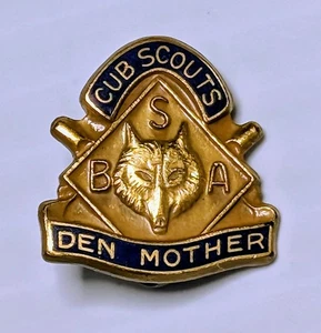 VINTAGE DEN MOTHER PIN Cub Scouts Boy Scouts Of America Hat Or Uniform BSA - Picture 1 of 3