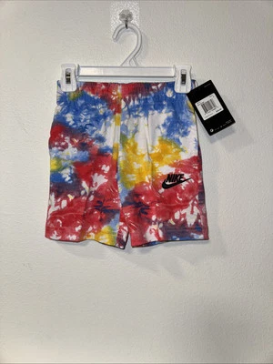 Nike Kids Club fleece ti-dye shorts new Boys size 4 - Image 1 of 4