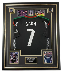 Framed Bukayo Saka Signed Shirt Jersey Autographed Display & Certificate - Picture 1 of 5