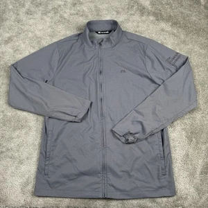 Travis Mathew Mens Surfside Full Zip Jacket Golf Lightweight Gray Medium Logo - Picture 1 of 9