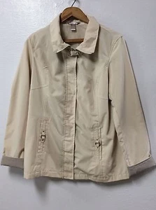 White Stag Damen Windbreaker Jacke Größe 4 bis 6 Beige Reißverschluss Druckknopfverschluss 19 - Bild 1 von 9