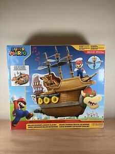 Sealed Super Mario Deluxe Bowser's Airship Playset Kids Toy Children's Ship Boat