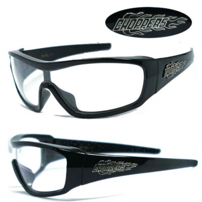 Descuento 1 Pieza Lente Chopper Motociclista Hombres Gafas de sol - Transparente C40 Foto 1 de 2