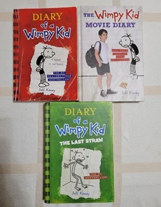 Diary Of A Wimpy Kid by Jeff Kinney Books Lot Of 3 #1, #3, Movie Book - Picture 1 of 3