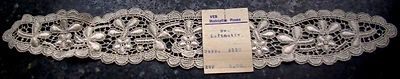 Plauener Spitze Spitzeneinsatz Borte Bordüre Baumwolle Stickerei creme DDR /P3 - Bild 1 von 4