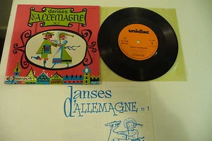 DANSES D'ALLEMAGNE N°1 ENSEMBLE FOLK DIE LUSTIGEN TANZER 45T + LIVRET. - Picture 1 of 2
