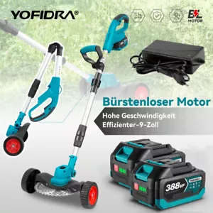 YOFIDRA® 9ZOLL Elektro Akku Rasentrimmer Freischneider Motorsense mit 2 Batterie - Bild 1 von 16