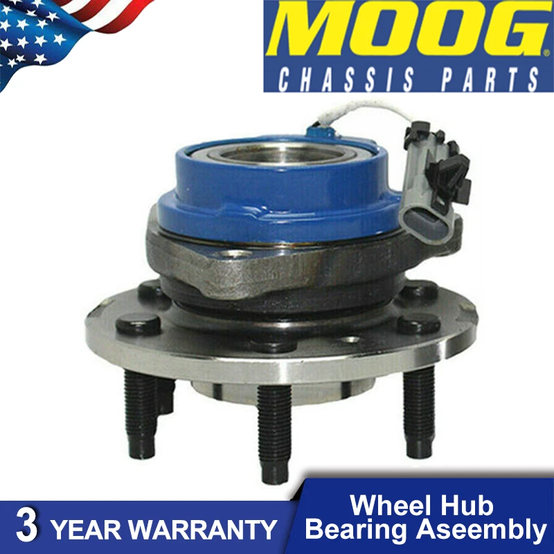 Conjunto de cojinete de rueda delantera y buje MOOG para Chevy Uplander Pontiac Montana 06-09 Foto 1 de 4