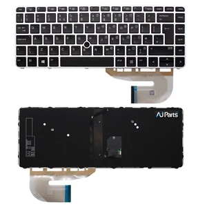 New HP Elitebook 740 745 840 G3 G4 UK Keyboard 836308-031. 819877-031 Backlit - Afbeelding 1 van 3